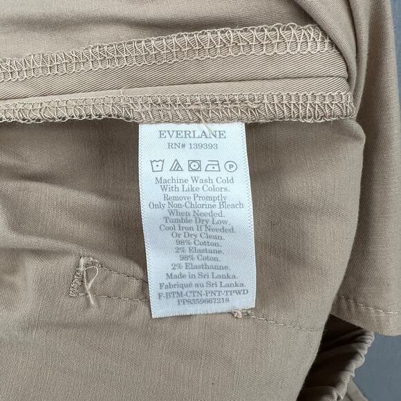 EVERLANE The Easy Pant Womens 2 Warm Khaki Tan Straight Leg Pull on Chino - Picture 10 of 14